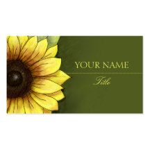 Tournesol Modèles De Cartes De Visite