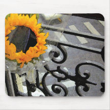 Tournesol parisien Mousepad Tapis De Souris