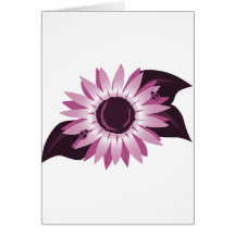 Tournesol rose avec des coccinelles carte de vœux