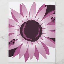Tournesol rose avec des coccinelles tract