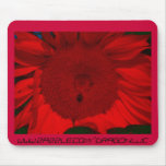 Tournesol rouge tapis de souris