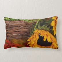 Tournesols de récolte de chute coussin