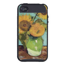 Tournesols de Van Gogh trois dans un vase (F453) Coque iPhone 4