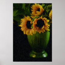 Tournesols d'Impasto sur la toile Affiches