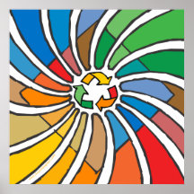 Tournoyé réutilisez posters