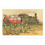 Tous à bord ! Le train de Pâques ! Carte Postale