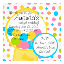 Tous ces Gumballs ! Cartons D'invitation