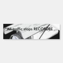 Tous les arrêts du trafic ENREGISTRÉS ! Autocollants Pour Voiture