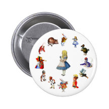 TOUT AUTOUR D'ALICE AU PAYS DES MERVEILLES BADGE