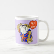 "Tout le meilleur, tasse royale de mariage et de K