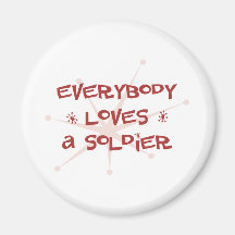 Tout le monde aime un soldat magnets pour réfrigérateur