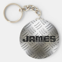 Tout nom de plat Keychain de diamant en métal Porte-clef