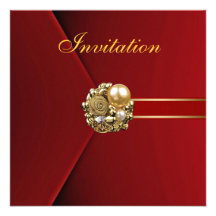 Tout occasionne l'image d'or de velours de rouge r invitations personnalisées