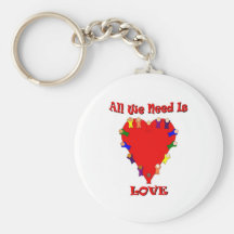 Tout que nous avons besoin est amour Keychain Porte-clefs