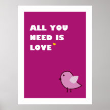 tout que vous avez besoin est amour - affiche (le 
