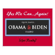 Tout simplement carte postale 2012 d'OBAMA BIDEN