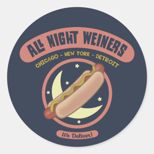 Toute la nuit Weiners Autocollant