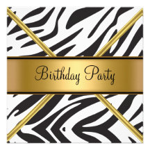 Toute l'invitation de zèbre d'anniversaire de part