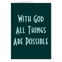 Toutes les choses sont possibles carte de vœux