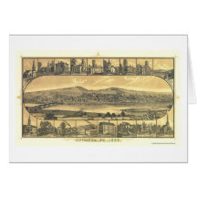 Towanda, carte panoramique de PA - 1880