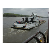 Towboats sur le Mississippi Carte Postale
