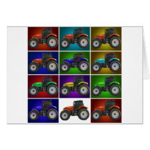 tracteur carte de vœux