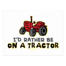 Tracteur drôle cartes postales