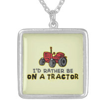 Tracteur drôle colliers