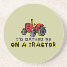 Tracteur drôle dessous de verre