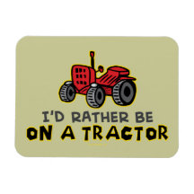 Tracteur drôle magnets en vinyle