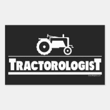 Tractorologist - tracteur autocollants en rectangle