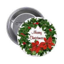Traditions de guirlande de houx badge