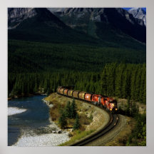 Train canadien poster