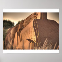 Train de brique affiches