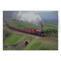 Train de vapeur carte de vœux