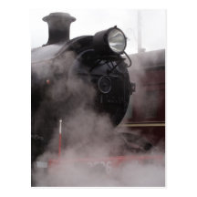 Train noir de vapeur carte postale