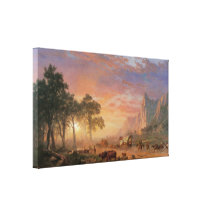 Traînée de l'Orégon par Bierstadt, ouest américain Impressions Sur Toile