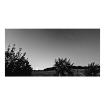 Traînées d'étoiles cartes de vœux avec photo