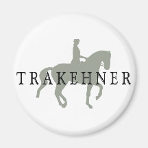 TRAKEHNER avec le cheval et le cavalier de dressag Magnets Pour Réfrigérateur