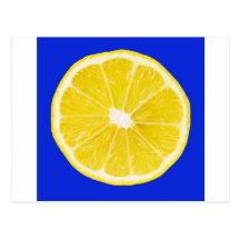 tranche de citron carte postale