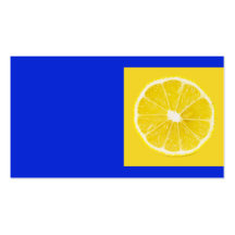 tranche de citron cartes de visite personnelles