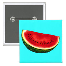 Tranche de pastèque badge avec épingle