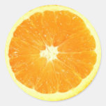 Tranche orange adhésifs ronds