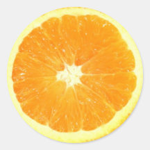 Tranche orange adhésifs ronds