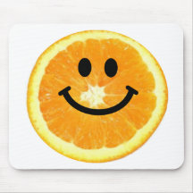 Tranche orange souriante tapis de souris