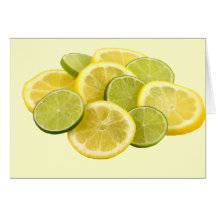 Tranches de citron et de chaux carte de vœux