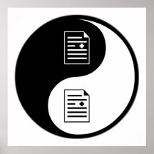 Transcription médicale de Yin Yang Posters