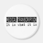 Transcription médicale il est magnets pour réfrigérateur