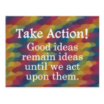 Transformez les bonnes idées en action positive carte postale