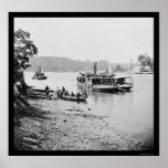 Transport et moniteur sur James River 1864 Affiches